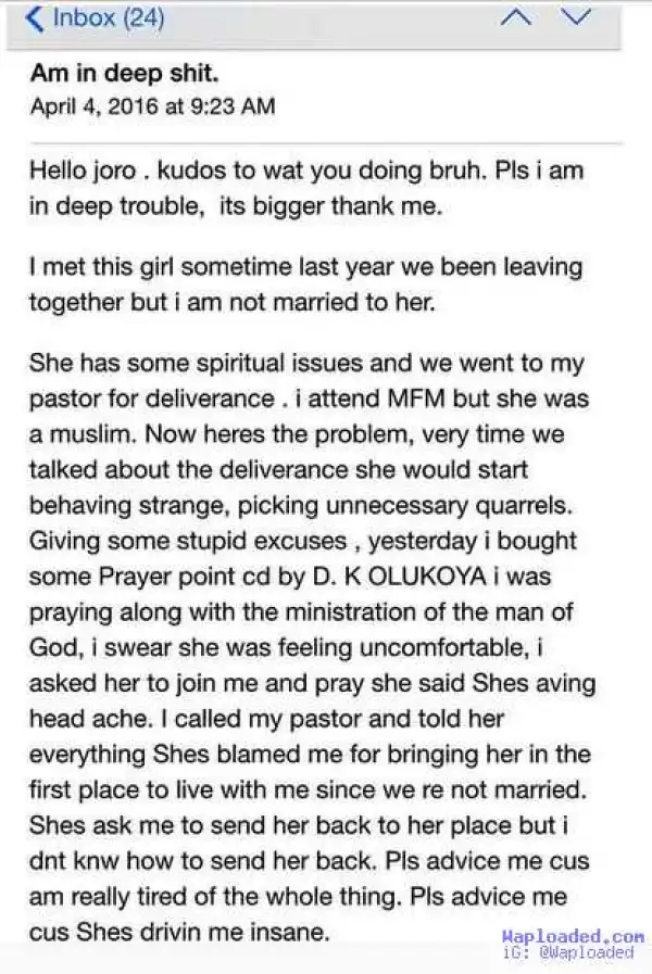 Pls Help! I Am Sleeping with a Lady that Has Spiritual Problems - Man Recounts